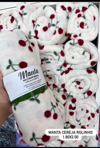 MANTA CEREJA ROLINHO CASAL