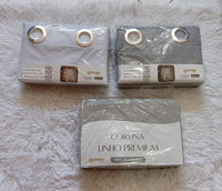 CORTINA OURO TEXTIL LINHO PREMIUM JANELA 3 M 3,00X1,80 100% BL