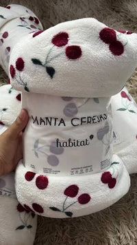Manta Cereja Habitat casal